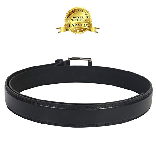 BIG & TALL - Men's Leather Belt, size 58 - 60 inch waist Black2