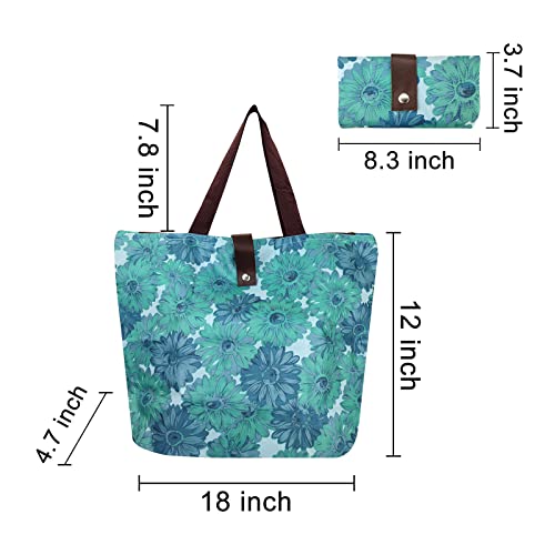 FuninCrea Foldable Shopping Bag Handbags for Women Shoulder Bag Reusable and Washable Grocery Bag - Image 2