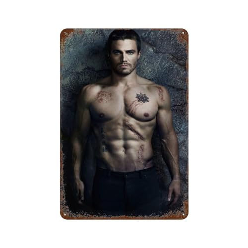 Bild: Schauspieler-Poster, Stephen Amell, Wanddekoration, Kunst, Metallblech, Poster, moderne Bar-Dekorationen, 30 x 20 cm fr 12,45 EUR bei amazon.de