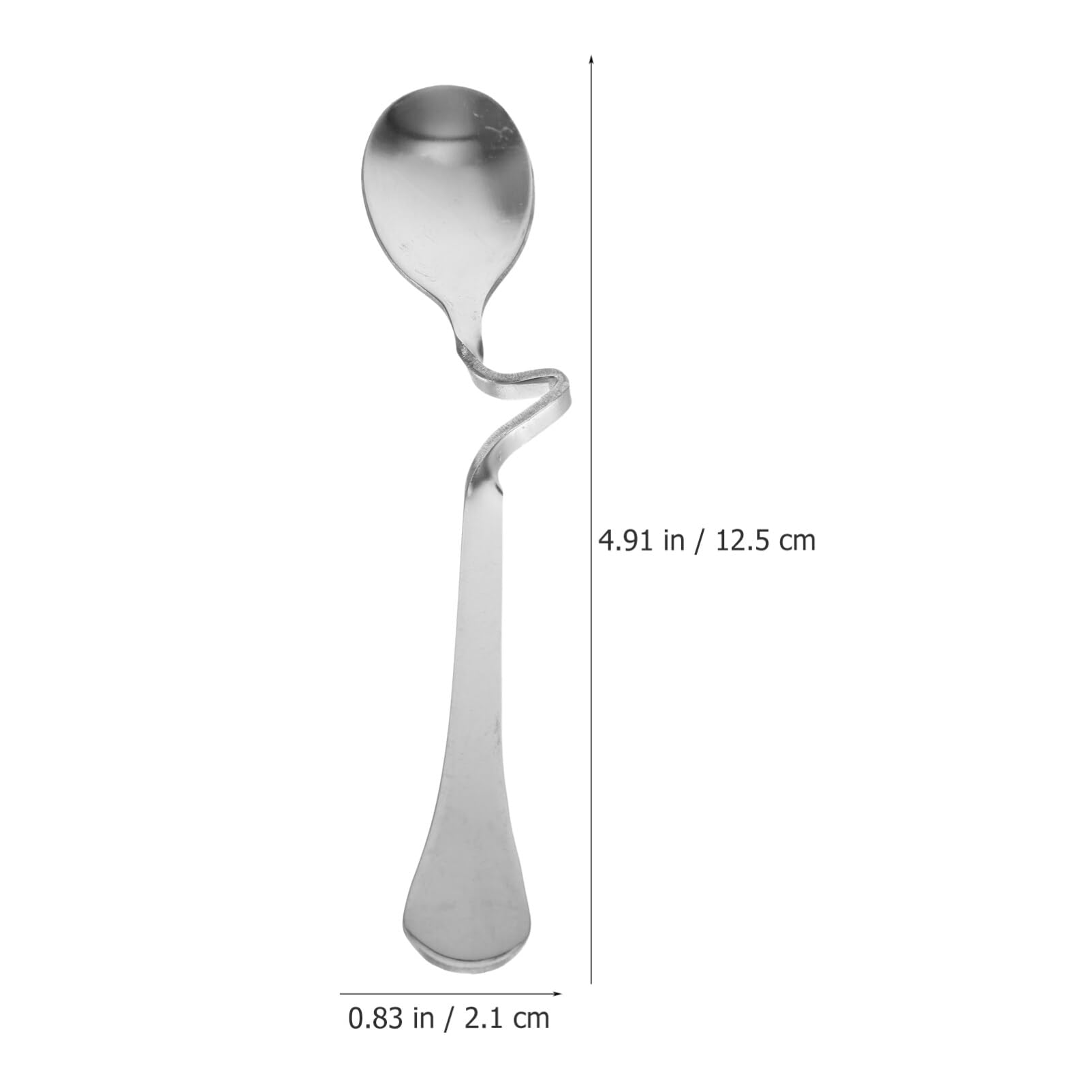 OSALADI 6pcs Hanging Coffee Spoons, Bending Handle Jam Spoons Stainless Steel Honey Spoons Dessert Spoons for Tea Coffee Dessert - Image 2