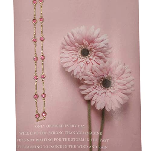 Turquoise Dainty Choker Necklace for Women Green Crystal Stone Chain Link Necklace Emerald Cubic Zircon Rhinestone Quartz Charm Necklaces Jewelry for Women2