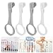 4Pcs Baby Playpen Pull up Rings,Pull up Rings for Playpen Baby Walking Exercise Assistant Tools for Infant Toddler Practice (2 Gray & 2 White)