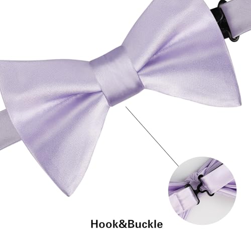 Image of Alizeal Mens 4pcs Formal Solid Bow Tie Set