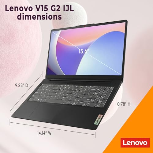 Image of Lenovo V15 Business Laptop 15.6 inch FHD Display, Intel Quad-Core N5100, 4GB RAM, 128GB SSD, WiFi, HDMI, RJ45 Ethernet, Webcam Privacy Shutter, Windows 11 Pro, Portable Work & School Computer