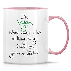 VGN002 - White Mug with Pink Handle and Inner