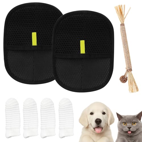 2 Piezas Guantes Magnéticos de Pelo Genéricos Azekunda, Reutilizables. el Producto Más Vendido para la Eliminación del Pelo de Perros. Ideal para Limpieza, Depilación y Belleza de Sofás.