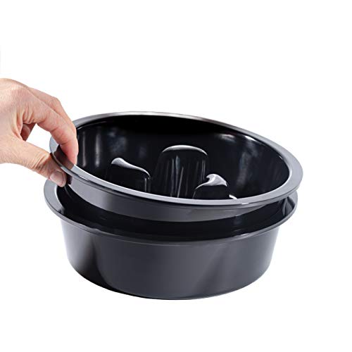 PetTec Gamelles d eau et Croquettes - Pied à Hauteur Ajustable pour Chien - Buffet Surélevé pour Animaux - Pied Anti-Dérapant, Bols en INOX - Système Anti-Glouton Optionnel - 1.6L   2.5L