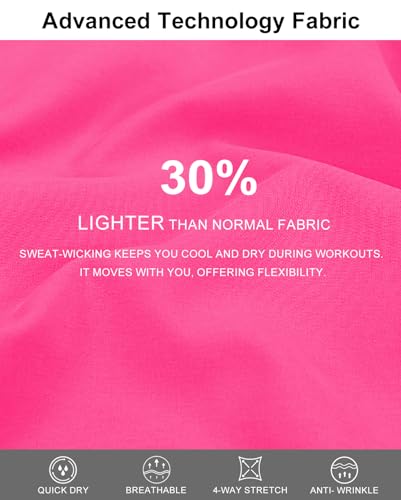 BMJL Women's Running Shorts Elastic High Waisted with Pockets, 2.5" Sporty Workout Quick Dry Athletic Shorts