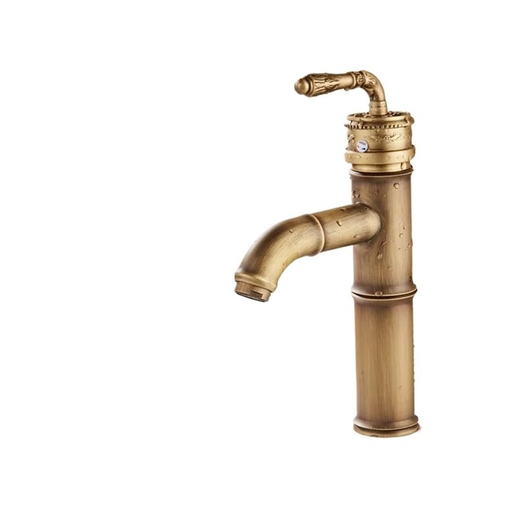 Robinet en laiton antique anti-calcaire pour résoudre les fuites de mitigeur de lavabo