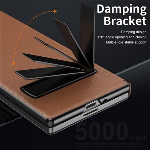Étui pour Samsung Galaxy Z Fold 4 marron protégez votre écran pliable des rayures - 4