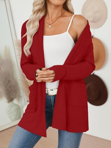 Image of LILLUSORY Cardigan Sweaters for Women Lightweight Cardigans Fall Outfits | Open Front Long Cardigan with Pockets, Business Casual Outfits, Airport Travel Outfits, Teacher Outfits, 2026 Fall Fashion