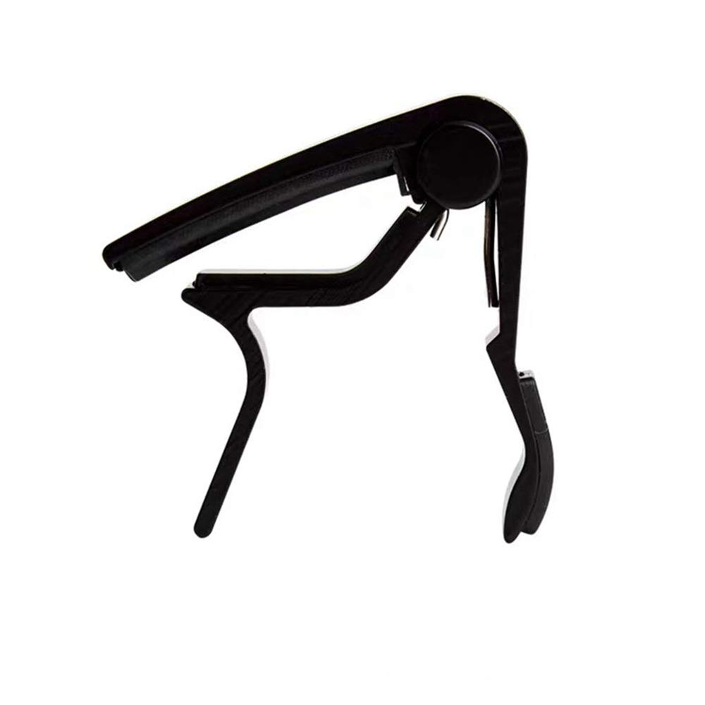 Capotasto per Chitarra Accessori per Chitarra Capotasto per Chitarra in Metallo Utilizzato per Chitarra Folk ed Elettrica Capotasto in Lega di Zinco per Trasposizione Facile (Color : Black, Size : O