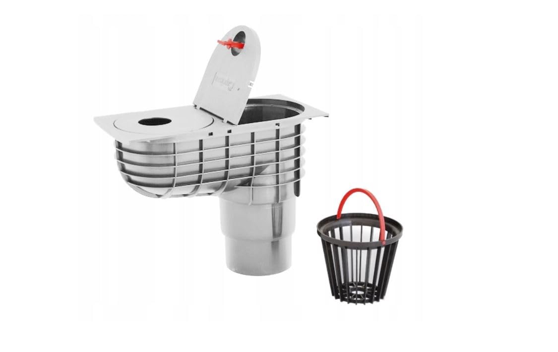 WYSKONT Entwässerung - Regensinkkasten - Regenrohrablauf - Regenwasserablauf - Dachrinnenablauf - Regenablauf - Ablaufdurchmesser DN110 / DN125 (Grau)