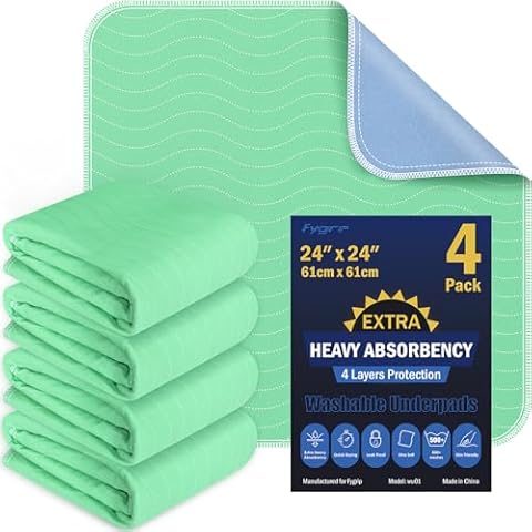 FYGRIP 4 Pack Washable Underpads Cover
