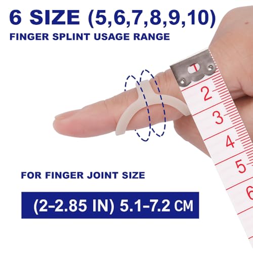 Soft Home 6 Pack Oval Finger Splints Waterproof Finger Splint for Arthritis, Trigger Finger,Mallet Fingers - Trigger Finger splints For Thumb, Index, Middle, Pinky or Ring Finger