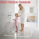Hzetuu Schwallschutzleiste Dusche Selbstklebend – 100cm Wasserstopper Dusche, Flexibles Silikon, Wasserdicht, Rollstuhlgerechtes Design, Schnell Installieren, Einfach Zu Zuschneiden