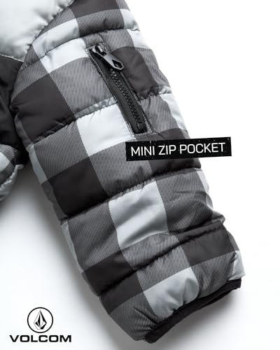 Volcom Boy Baby Snowsuit - Soft Fleece Lined Insulated Pram Infant Snowsuit with Sherpa Lined Hood - Baby Winter Clothes3