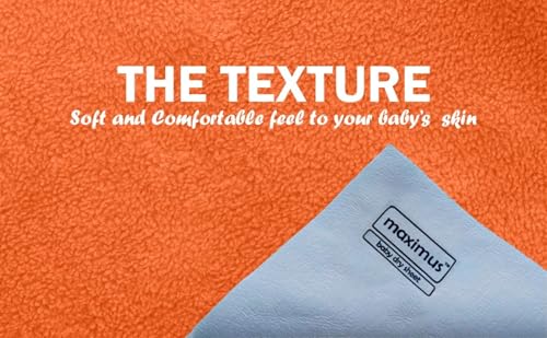 Image of Maximus Waterproof Quick Dry Sheet for Baby Pack of 3 | Bed Pad Extra Absorbent Washable Matress Protector | Bed Protector Sheet for Toddler Children (70x50cm) (Orange, LORANGE & RED, Small)