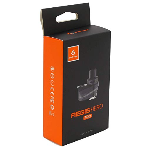GeekVape Aegis Hero Pod Cartridge, Ersatzkartusche 4 ml mit 2 x Coil Verdampferkopf (0,4 Ohm/0,6 Ohm) für e-Zigarette – Bild 3