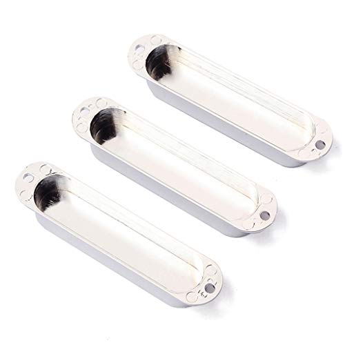 Alnicov Lot de 3 cache-micros en plastique à coque fermée pour guitare électrique Chromé 82 mm - Les Beatles, Paul McCartney, John Lennon, RIngo Starr, George Harrison Alnicov Lot de 3 cache-micros en plastique à coque fermée pour guitare électrique Chromé 82 mm – Image 4