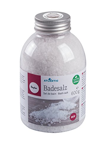 Preisvergleich Produktbild Rayher Hobby 34222000 Badesalz, Flasche 600 g, natürliches, grobkörniges, franz. Salz aus dem Atlantik, handgemacht, Wellness zum Selbermachen, Peeling Effekt, hautfreundliche Mineralien, kristallklar