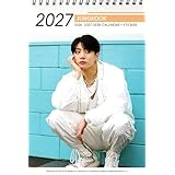 ジョングク グッズ 卓上 カレンダー (写真集 カレンダー) 2026~2027年(2年分) + ステッカーシール [12点セット] K-POP