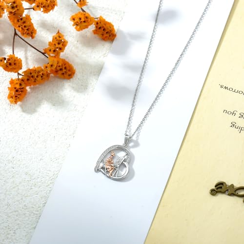 925 Sterling Silver Cello/Violin/Piano/Ballerina Necklace Music Themed Jewelry Birthday Graduation Gifts for Women3