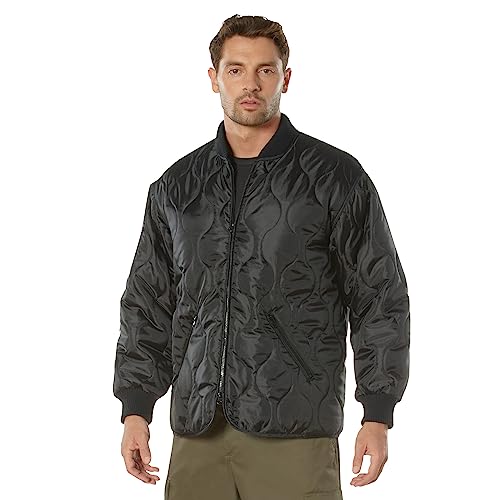Rothco Conceal-Ops Steppjacke Woobie – Kaltes Wetter EDC Jacke mit sicheren versteckten Innentaschen, Schwarz, XXL