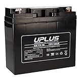 Technische Daten: Marke: Uplus Modelnummer: US12-18 Typ: AGM Spannung: 12 V Kapazität: 18 Ah Anschluss: M6 Schraubanschluss Breite: 7,7 cm Höhe: 16,7 cm Tiefe: 18,1 cm Gewicht: 5,4 kg VdS: ja, Nr.: G121026