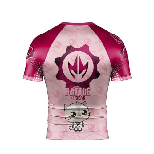 Kimeora Men's Rash Guard Shirts Short Sleeve, Baselayer Compression Shirt for Jiu Jitsu MMA4