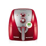 MONDIAL Air Fryer - 8.6 Quart Extra-Large Air Fryer, 2 Simple Dial Controls, 1800 Watts - Quick Heat Circulation Technology, Low Fat Cooking Less Calories - Removable Squared Basket - Red