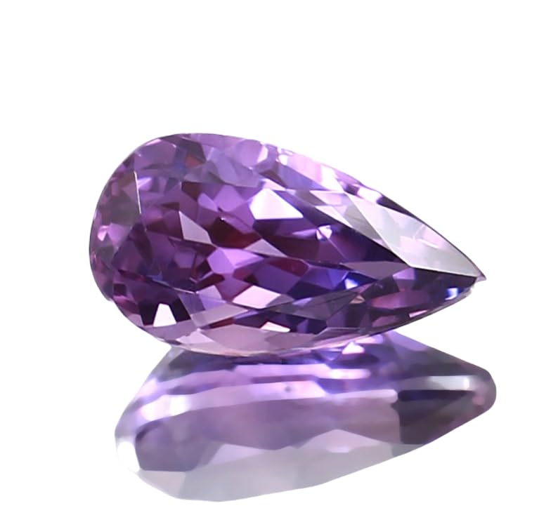 Saphir violet naturel 12x7mm taillé en poire pour création de bijoux uniques