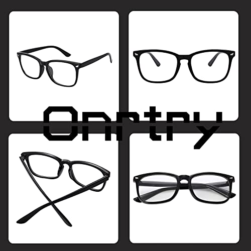 Image of Onrtry Non Prescription Glasses for Men Women Square Clear Lens Eyeglasses