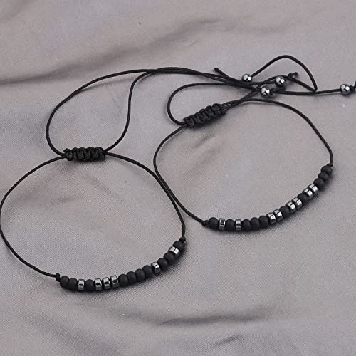 MAOFAED Couple Gift Morse Code Bracelet I’m Her Forever She’s Mine Always Morse Code Jewelry Best Friend Gift3