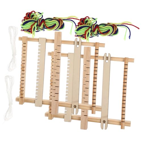BELLIFFY 2pcs Wooden Loom Toys for Boys and Girls Knitting Kits DIY Weaving Tool Perfect for Creative Development