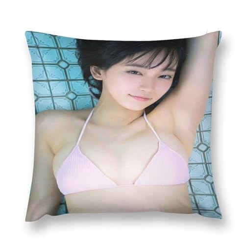 吉岡里帆 抱き枕カバー クッションカバー 置物 可愛 萌えグッズ 抱きまくら アニメ グズ い背当て飾り 雑貨 店飾り インテリア 座布団 18 "x18 "