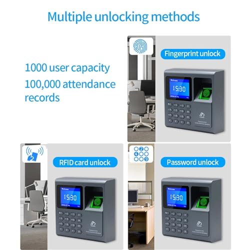 Serrure biométrique électrique magnétique avec badge RFID et code numérique - 6