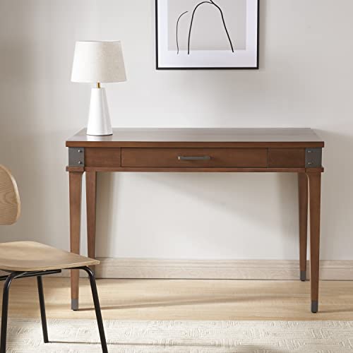 Image of Leick Home 84401 Leick Home Laptop Desk with Drawer in Aged Barrel 1 Drawer in Aged Barrel