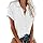 Glacspyg Blusa Señoras Elegante Casual Trabajo Camisa Blusa 100% Algodón Señoras Blusas Verano Camisa Corta Tops Blusa Blanco M