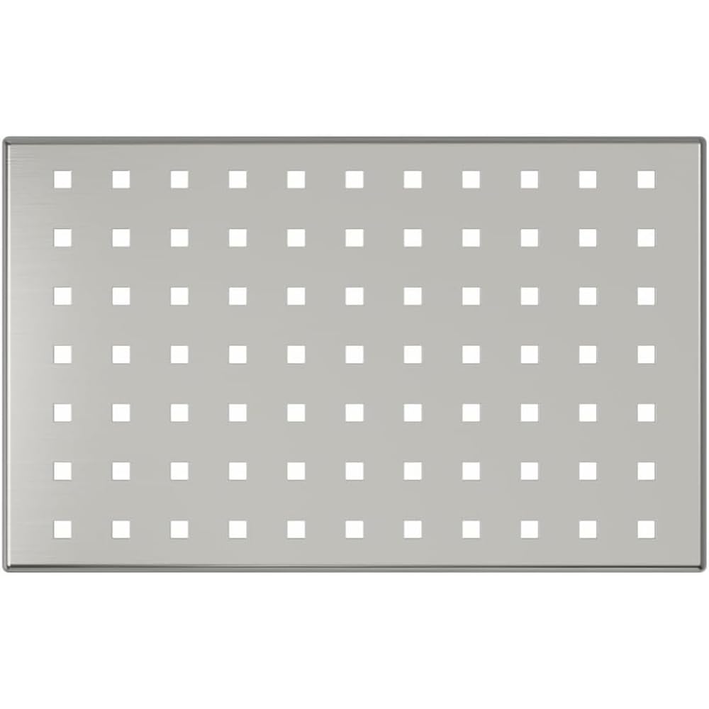 NRG 20x12cm Rectangle Stainless Steel Drain Cover for Shower Tray