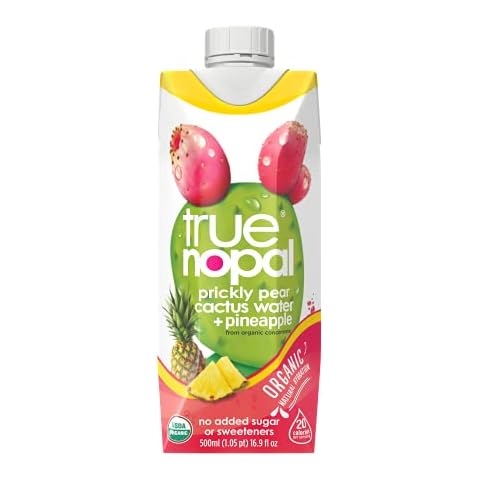 True Nopal Organic Cactus Water with Prickly Pear and Pineapple, 16.9 Fl Oz (Pack of 12) Cover