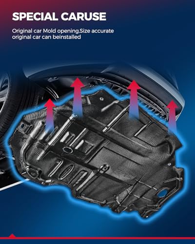 Image of KAX Engine Splash Shield FO1228119 Front Lower Under Cover Compatible with 2012-2014 Ford Focus S /SE /Titanium, 2012-2018 Focus Electric(Except 2013) 1PCS