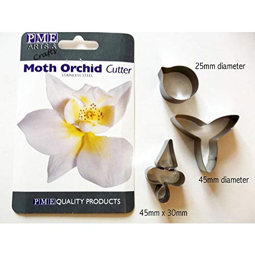 Pme Stainless Steel Moth Orchid Petal Cutters, Set Of 3, Standard, Silver #TOP2