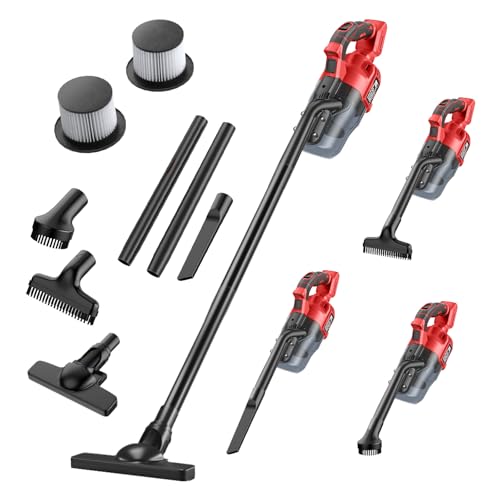 Gruecoinno Cordless Vacuum Cleaner for Milwaukee M18 18V Battery 500W Handheld Vacuum Cleaner with Washable Filter Portable Stick Vacuum for Floor Carpet Car Hardwood Pet Hair(Battery Not Included)