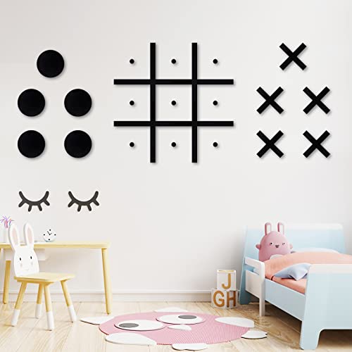 Magnetic Tic Tac Toe Wall-Mount Game, Game Room Decor,Kids&Adults Indoor Party Game,Modern Wall Decals For Kids Room,Playroom Decals,Classroom&Offices,Best Gift For Kids,Family, Friends (No Punching) #TOP1
