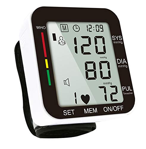 Sahyog Wellness A2012 Automatic Wrist Digital Blood Pressure Monitor Machine with Voice Command (White & Black)
