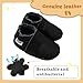 Mejale Baby Boy Girl Shoes Soft Soled Leather Moccasins Anti-Skid Infant Toddler Prewalker(Black,6-12 Months)