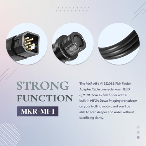 Image of 1852088 MKR-MI-1 Adapter Cable fit for Humminbird Helix 15 12 10 9 8 Fish Finders, Replace for Helix Built-in MEGA Down Imaging Adapter Cable, 30-Inch