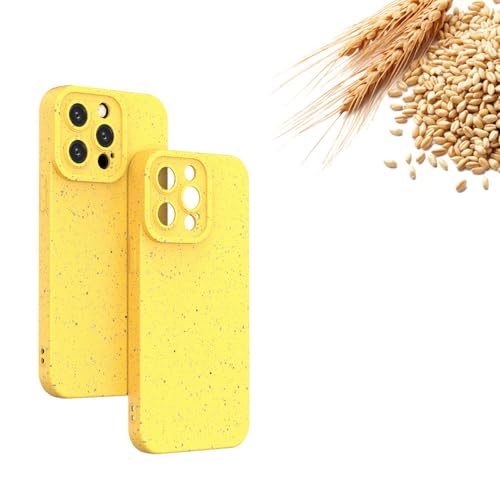 Coque iPhone 11 écologique silicone antichoc paille de blé jaune mat