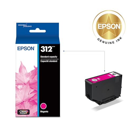 Image of Epson 312 Claria Photo HD Ink Standard Capacity Magenta Cartridge (T312320-S) Works with Expression XP-8500, 8600, 8700, 15000